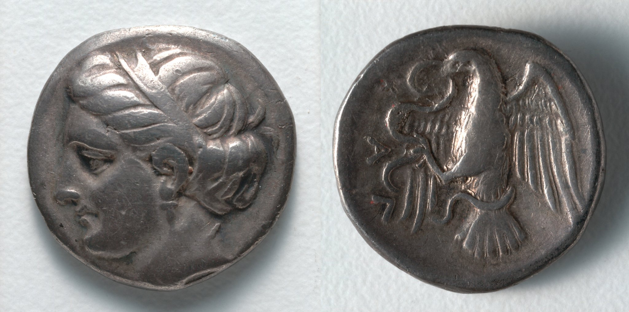 Drachm: Female Head (obverse); Eagle (reverse)