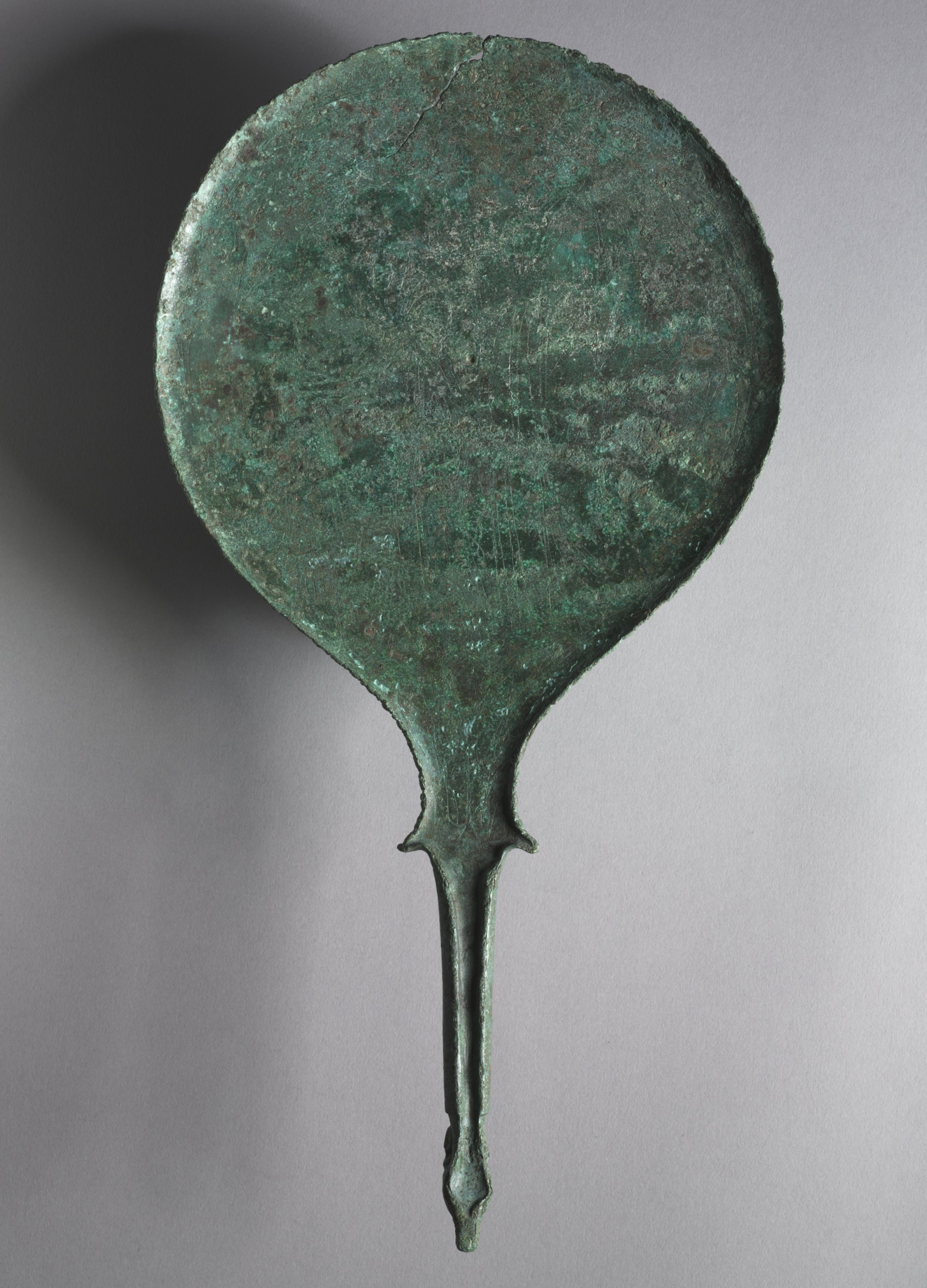 Mirror with Engraved Scene: Two Female Figures